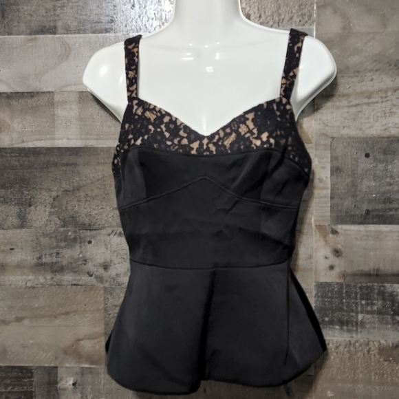 New BCBGMAXAZRIA Corset Crepe Tank Top - Picture 3 of 9